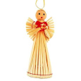 Slaměný anděl figurka 17 cm