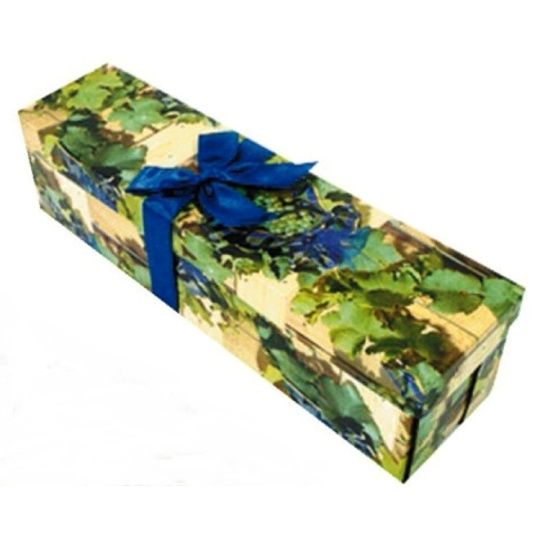 Anděl Dárková krabička skládací s mašlí na láhev hrozny 34 x 9,5 x 9,5 cm 1 kus