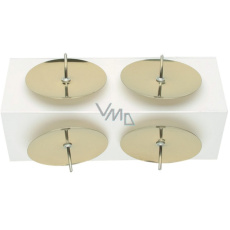 Stojaki na świeczki złote w siedzisku 4 cm 4 sztuki