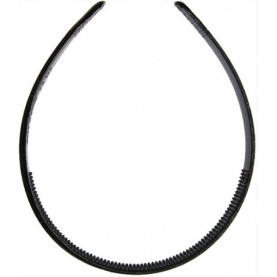 Čelenka úzká černá lesklá 1 cm