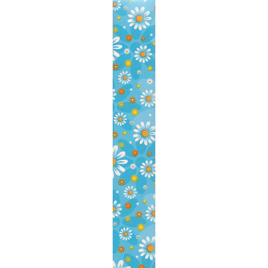 Nekupto Dárkový balicí papír 70 x 150 cm Klasik modrý, květiny