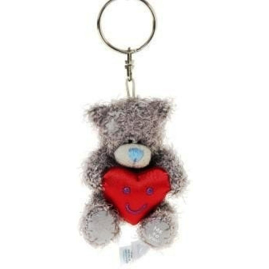 Me to You Medvídek s červeným srdcem plyšová klíčenka 7 cm