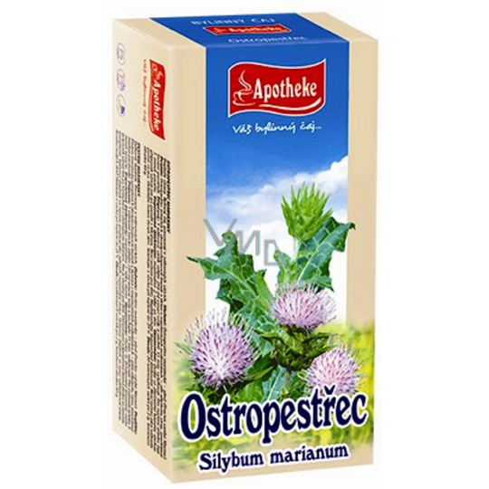 Apotheke Ostropestřec mariánský čaj pročistí játra, podporuje trávení 20 x 2 g