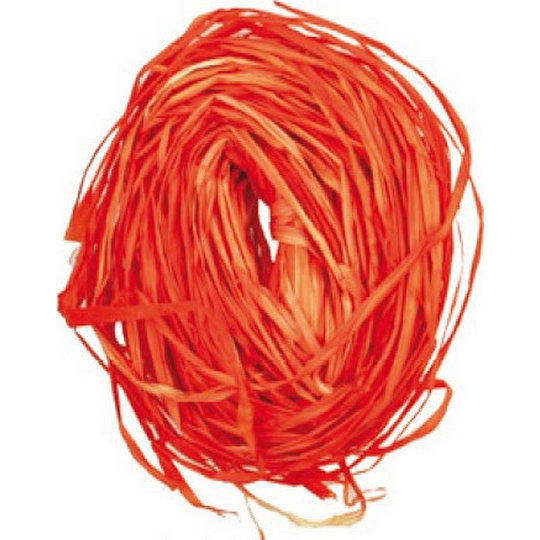 Raffia oranžová nabarvené lýko k dekoraci 30 g