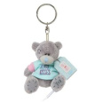 Me to You Medvídek v modrém tričku Hugs & Kisses plyšová klíčenka 7 cm