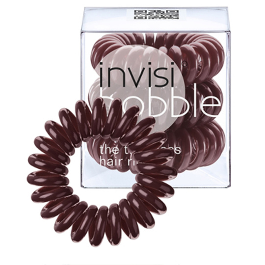 Invisibobble Chocolate Brown Sada Gumička do vlasů hnědá spirálová 3 kusy