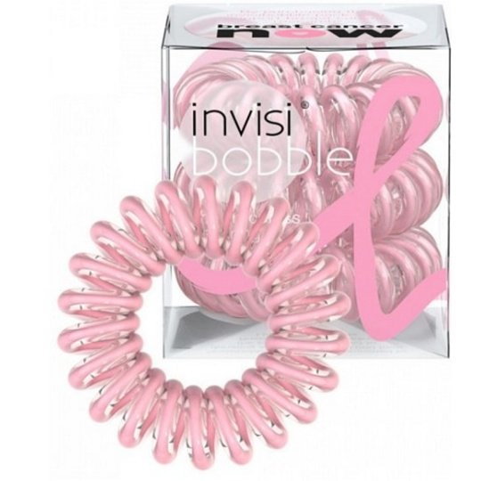 Invisibobble Power BCA Pink Sada Gumička do vlasů průhledná růžová spirálová 3 kusy