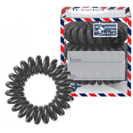 Invisibobble Letter From Grey Gumička do vlasů tmavě šedá spirálová 3 kusy limitovaná edice