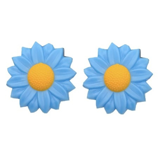 Plastic Nova Kopretiny gumička do vlasů modré 2 kusy