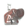 Jaspis Slon přívěsek přírodní kámen, ručně broušená figurka 1,8 x 2,5 x 8 mm, kámen pozitivní energie