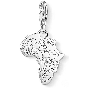 Charm Africa, 5 kontinentů v podobě vládců říše zvířat, humří spona přívěsek na náramek cestování
