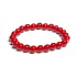 Korál červený náramek elastický přírodní kámen, kulička 8 mm / 16 - 17 cm