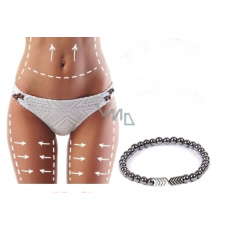 Magnetovec zeštíhlující náramek stříbrná barva elastický přírodní kámen, kulička 8 mm / 16 - 17 cm Magnetovec zeštíhlující náramek stříbrná barva elastický přírodní kámen, kulička 8 mm / 16 - 17 cm