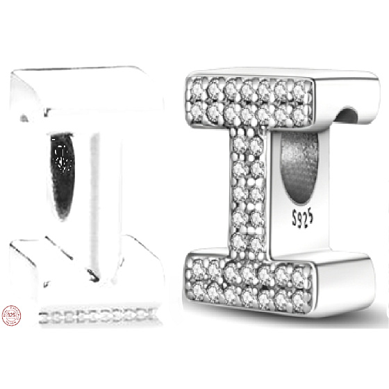 Charm Abecední písmeno I, korálek na náramek