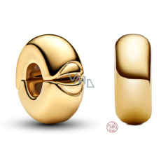 Charm Sterlingové stříbro 925 Lesklý zaoblený silikonový klip, korálek na náramek láska