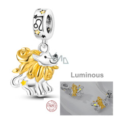 Charm Sterlingové stříbro 925 Znamení zvěrokruhu Lev, zářící ve tmě luminozní přívěsek na náramek Charm Sterlingové stříbro 925 Znamení zvěrokruhu Lev, zářící ve tmě luminozní přívěsek na náramek
