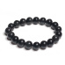 Obsidian náramek elastický přírodní kámen, kulička 10 mm / 16 - 17 cm, kámen záchrany
