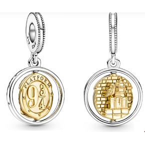 Charm Harry Potter - 9 a 3/4, Hedvika, otáčecí přívěsek na náramek, film