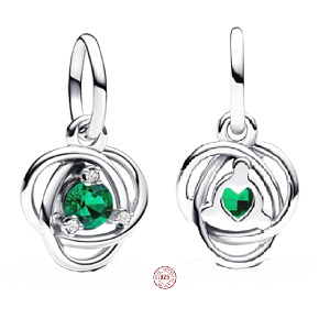 Charm Kruh věčnosti Zelený, květen, přívěsek na náramek symbol Charm Kruh věčnosti Zelený, květen, přívěsek na náramek symbol