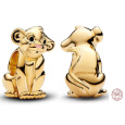 Charm Srebrny 925 Disney Król Lew Simba, koralik na bransoletkę zwierzę