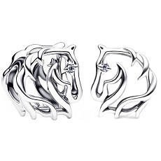 Charm Sterlingové stříbro 925 Hlava koně, korálek na náramek, symbol síly, svobody a odvahy, zvíře