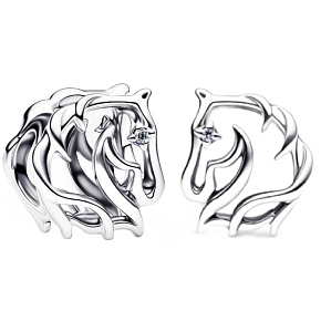 Charm Hlava koně, korálek na náramek, symbol síly, svobody a odvahy, zvíře