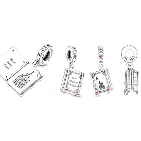 Charm Disney Kouzelná kniha o dovolené, otevíratelný přívěsek na náramek film Charm Disney Kouzelná kniha o dovolené, otevíratelný přívěsek na náramek film