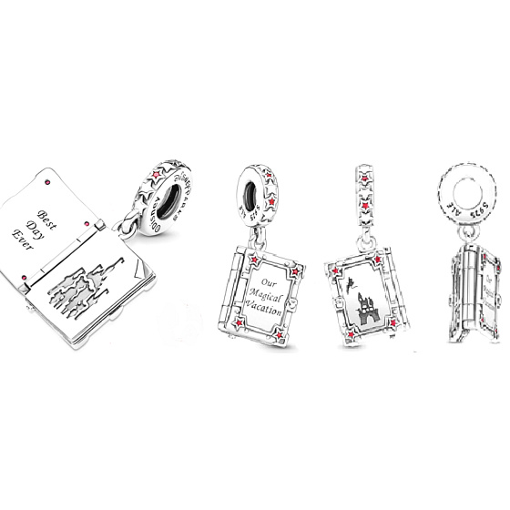 Charm Disney Kouzelná kniha o dovolené, otevíratelný přívěsek na náramek film