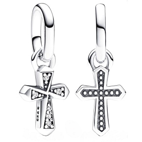 Charm Mini medailon - Duchovní symbol, Křížek, přívěsek na náramek symbol