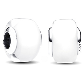 Charm Bílé Murano sklo, korálek na náramek symbol