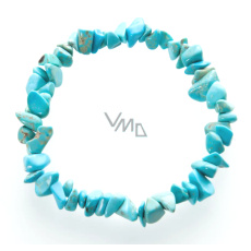 Tyrkenit náramek elastický sekaný přírodní kámen 19 cm, kámen mladých lidí, hledá životní cíl