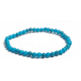 Tyrkenit modrý náramek elastický přírodní kámen, kulička 4 mm / 16 - 17 cm, kámen mladých lidí, hledá životní cíl