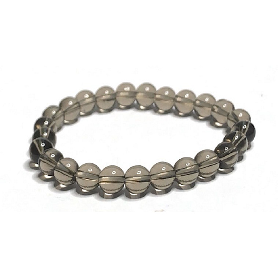 Křemen kouřový náramek elastický přírodní kámen nejdokonalejší léčitel