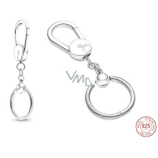 Sterlingové stříbro přívěsek na kabelku ve tvaru kruhu