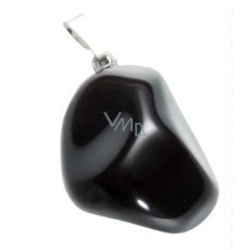 Obsidián černý Troml přívěsek přírodní kámen, M cca 3 cm, 1 kus, kámen záchrany Obsidián černý Troml přívěsek přírodní kámen, M cca 3 cm, 1 kus, kámen záchrany