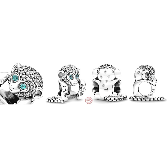 Charm Opice, symbol moudrosti, volnosti, korálek na náramek zvíře