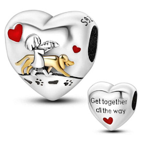 Charm Pes a já - spojte se po celou cestu, korálek na náramek mazlíček