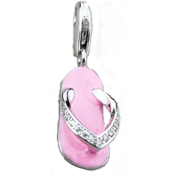 Charm Žakka - růžová pantofle, humří spona přívěsek na náramek symbol