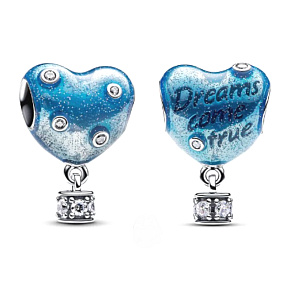 Charm Horkovzdušný balon ve tvaru srdce, přívěsek na náramek láska