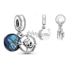 Charm Sterlingové stříbro 925 Disney Piráti z Karibiku 2v1, přívěsek na náramek film Charm Sterlingové stříbro 925 Disney Piráti z Karibiku 2v1, přívěsek na náramek film