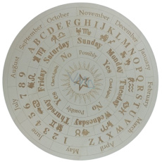 Věštecká kyvadlová hrací deska dřevěná s měsíční hvězdou 25 cm Věštecká kyvadlová hrací deska dřevěná s měsíční hvězdou 25 cm