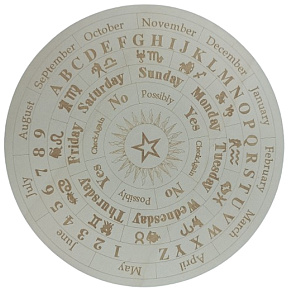 Věštecká kyvadlová hrací deska dřevěná s měsíční hvězdou 25 cm