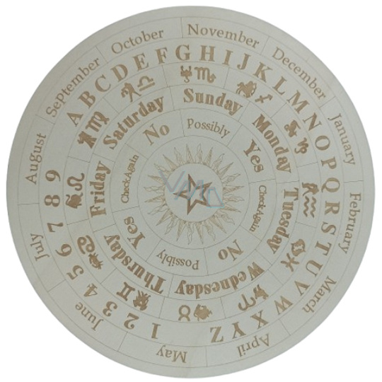 Wróżebna deska do gry wahadłowej drewniana z gwiazdą miesiąca 25 cm