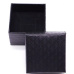 Pudełko na biżuterię z teksturowanego papieru z gąbką czarne 5,1 x 5 x 3,3 cm 1 szt