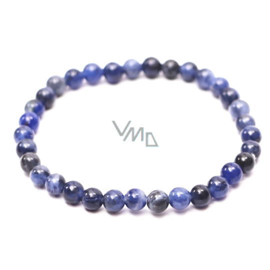 Sodalit náramek elastický přírodní kámen, kulička 4 mm / 15 cm, pro děti, kámen komunikace Sodalit náramek elastický přírodní kámen, kulička 4 mm / 15 cm, pro děti, kámen komunikace