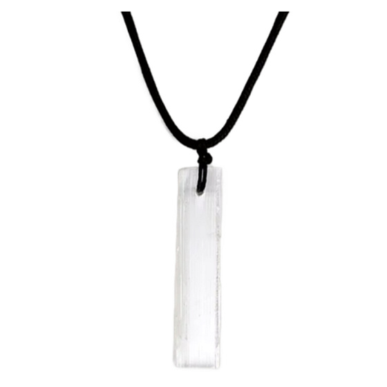 Selenit / Alabastr přívěsek tyčinka přírodní kámen AAA cca 5 cm 10 g, andělská energie