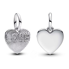 Charm Srdce s nápisem Love, přívěsek na náramek láska Charm Srdce s nápisem Love, přívěsek na náramek láska