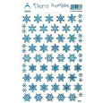 Arch Holografické dekorační samolepky vánoční vločky modré 1 arch