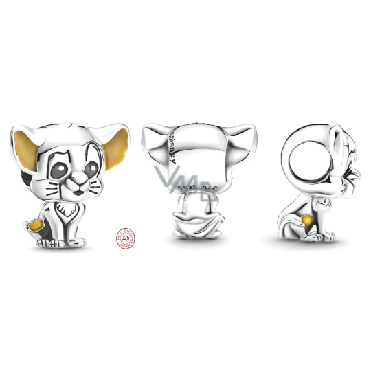 Charm Sterlingové stříbro 925 Disney Lví král - Simba, korálek na náramek film