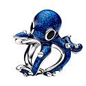 Charm Chobotnice Midnight Blue – symbol inteligence, tajemství a přizpůsobivosti, přívěsek na náramek moře